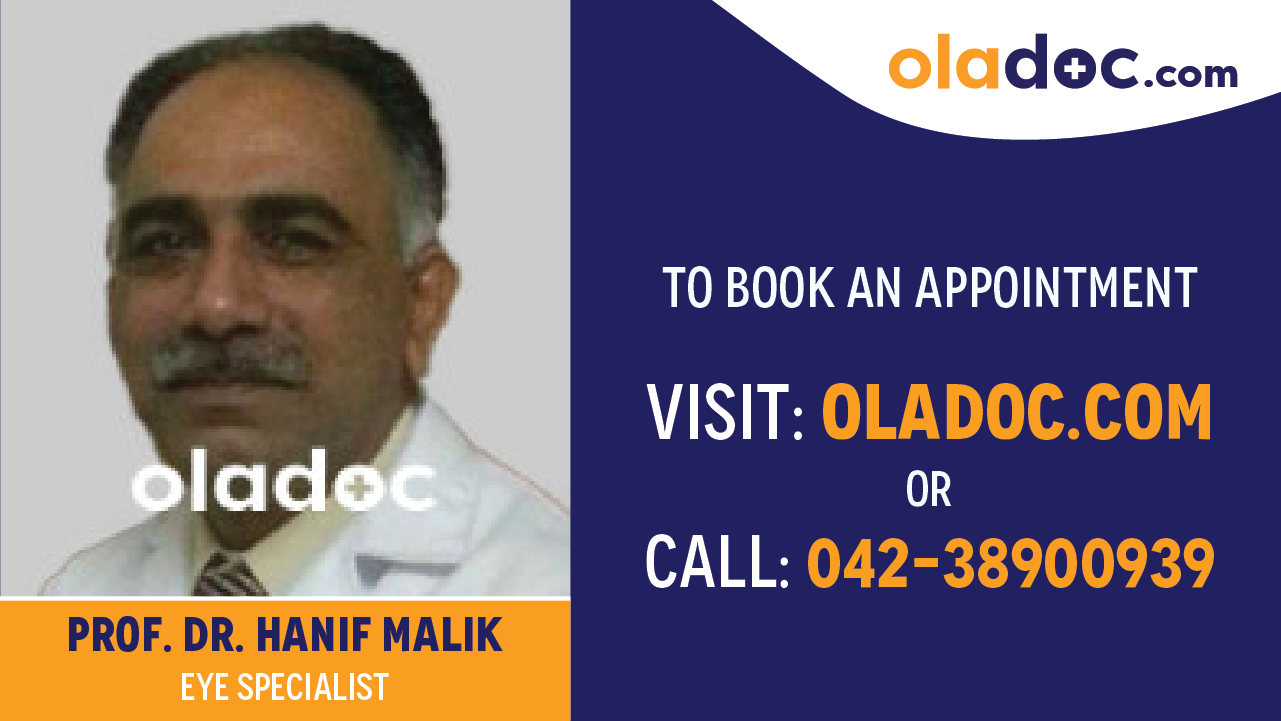 Book appointment with Prof. Dr.Hanif Malik-best Eye Specialist in Rawalpindi